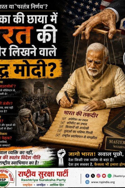 भारत की स्वतंत्र विदेश नीति और राष्ट्रीय स्वाभिमान पर राष्ट्रीय सुरक्षा पार्टी का संदेश