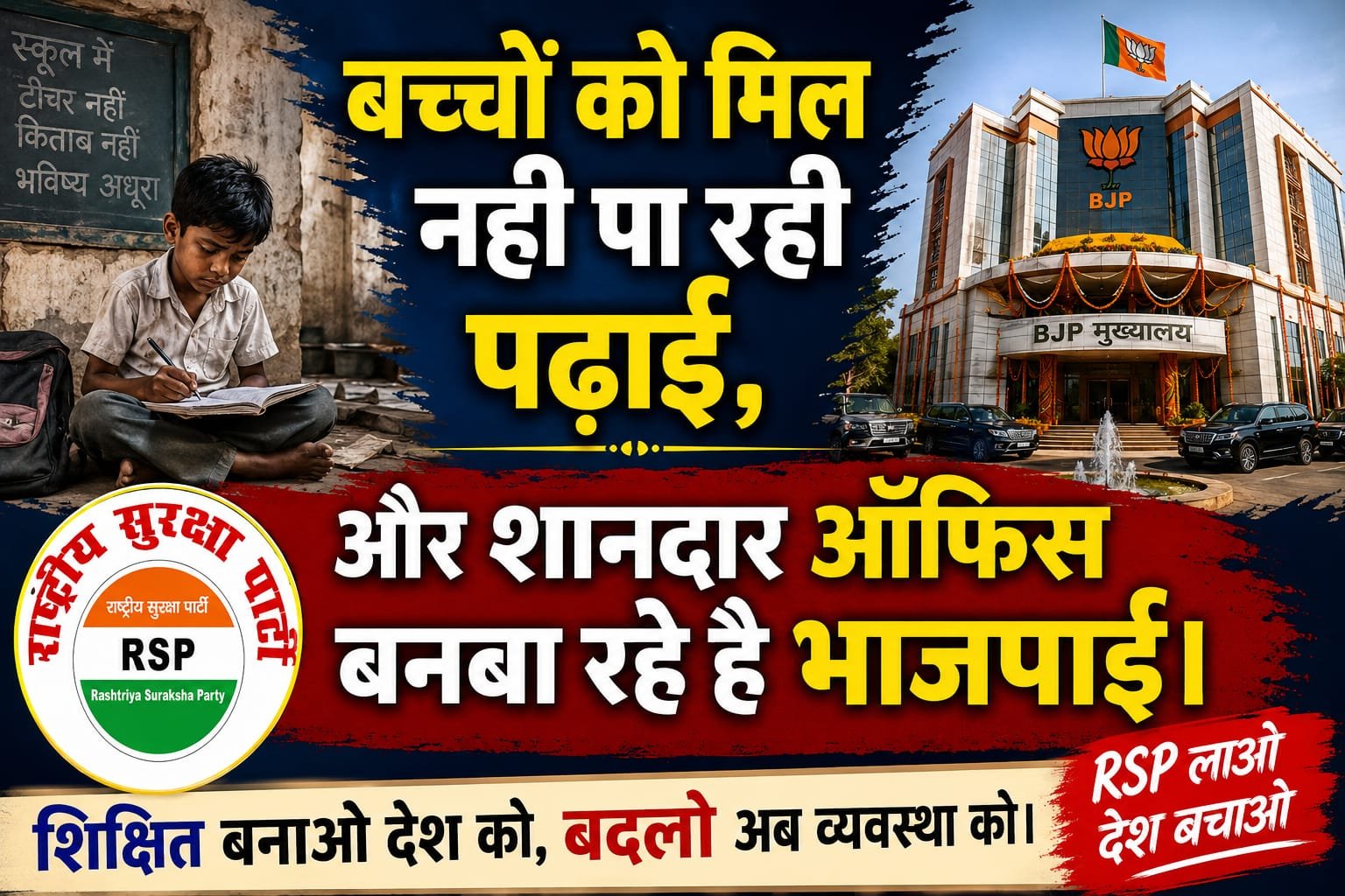 बच्चों को नहीं मिल रही पढ़ाई, बन रहे हैं शानदार ऑफिस!