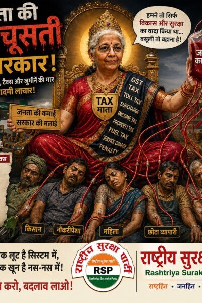 जनता की खून-खराबी या बढ़ता टैक्स बोझ? सरकार से सवाल ?