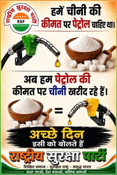 पेट्रोल और चीनी की कीमतों पर राष्ट्रीय सुरक्षा पार्टी का बड़ा सवाल?