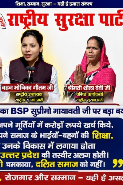 बहन मोनिका गौतम जी का BSP सुप्रीमो मायावती जी पर बड़ा बयान!