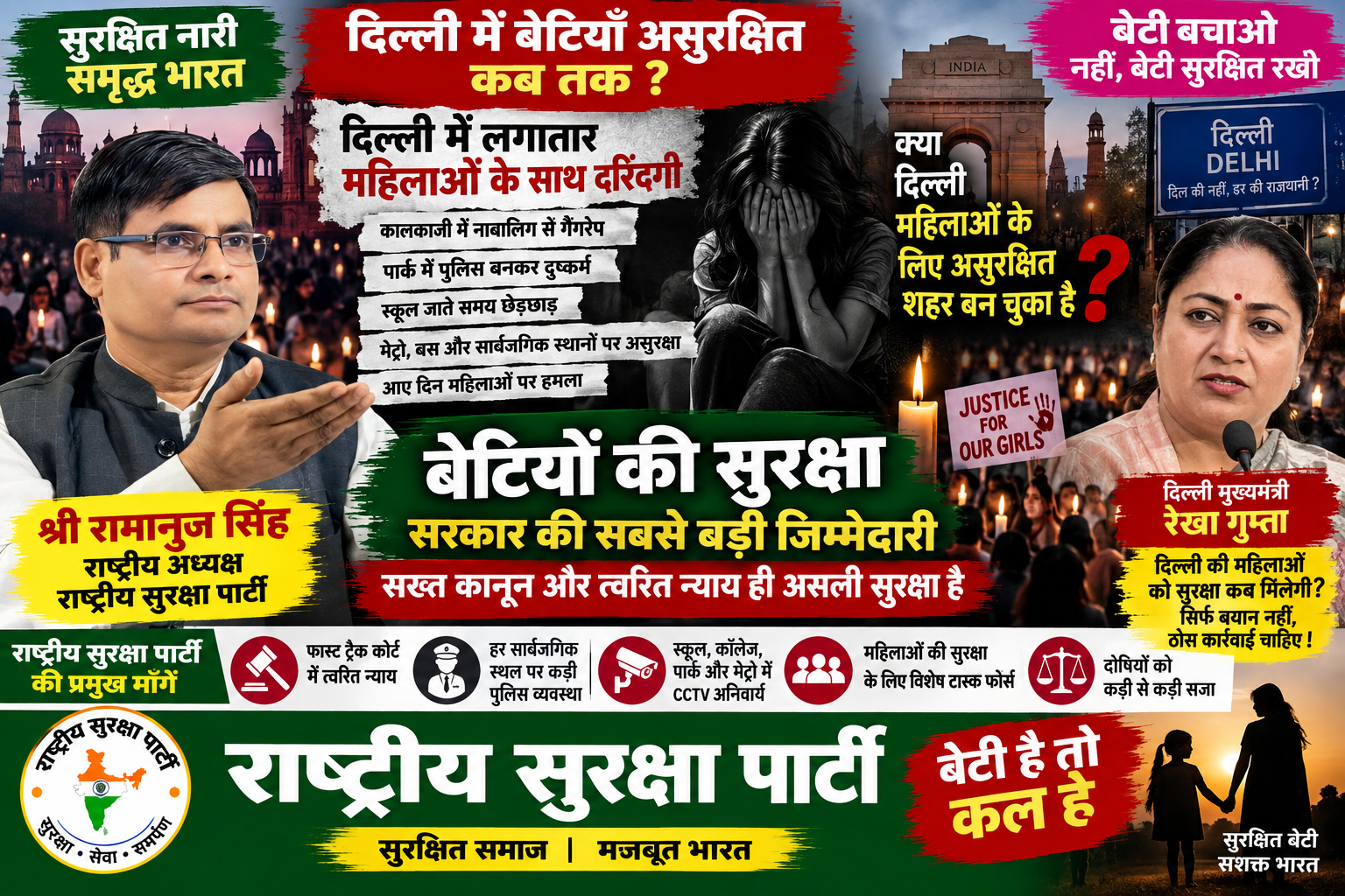 दिल्ली में बेटियों की सुरक्षा पर बड़ा सवाल | सख्त कानून और त्वरित न्याय जरूरी!