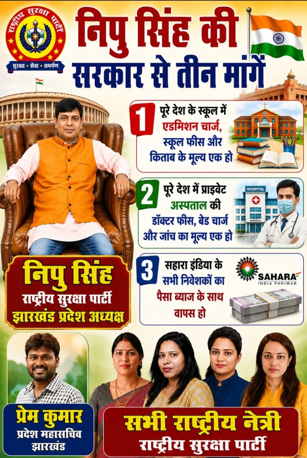 निपु सिंह की सरकार से तीन बड़ी मांगें!