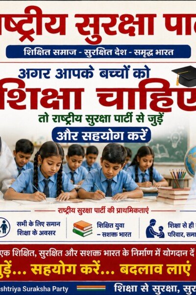 शिक्षा से सुरक्षित और सशक्त भारत का निर्माण – राष्ट्रीय सुरक्षा पार्टी का अभियान
