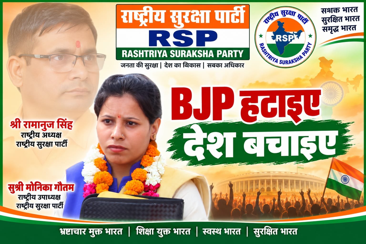 राष्ट्रीय सुरक्षा पार्टी का BJP पर बड़ा सवाल, देश बचाने का संकल्प!