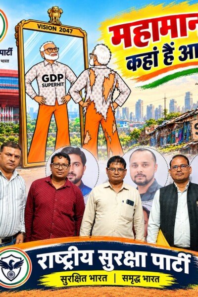 महामानव कहाँ हैं आप? राष्ट्रीय सुरक्षा पार्टी का देश के विकास और असमानता पर बड़ा सवाल?