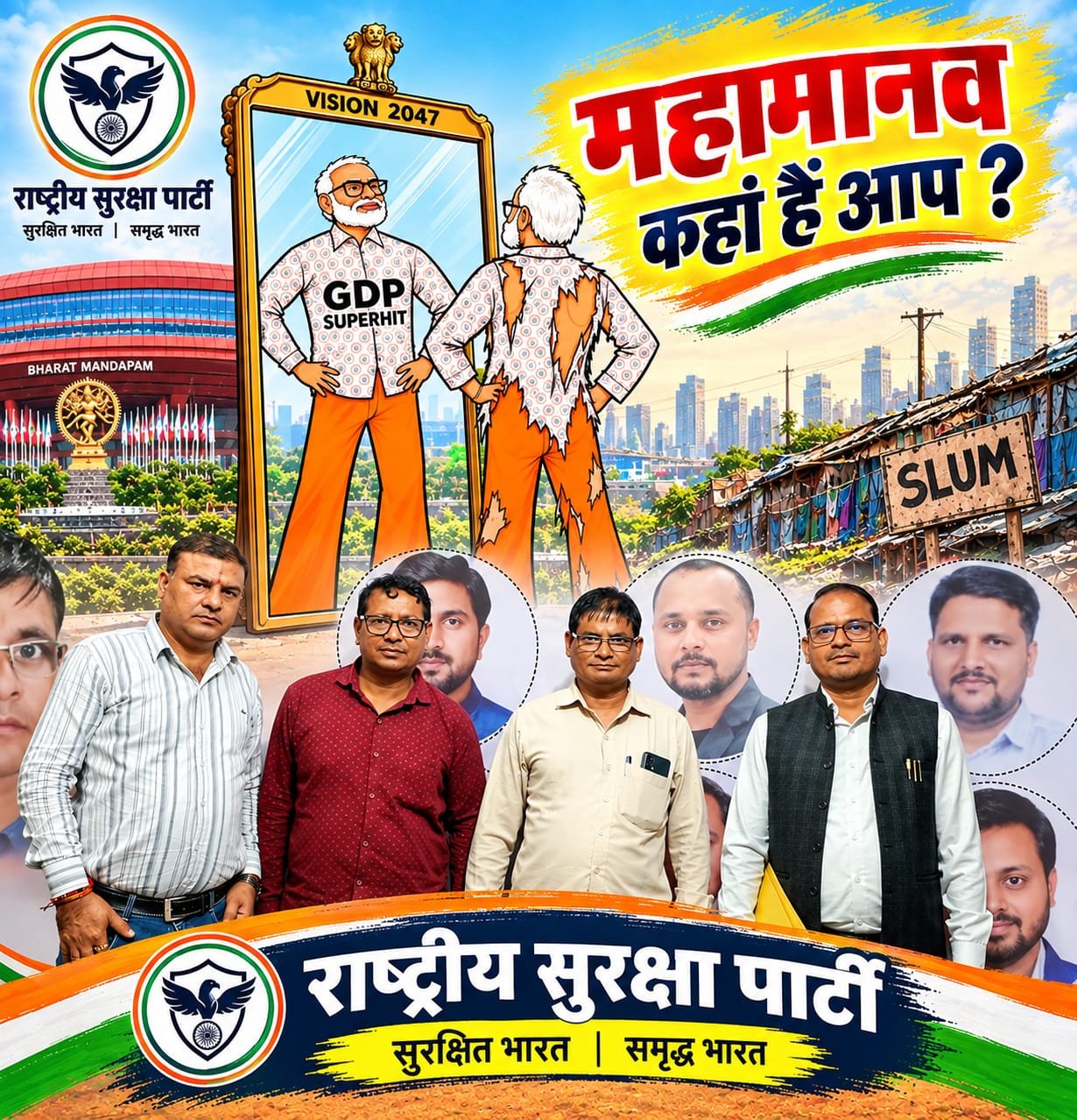 महामानव कहाँ हैं आप? राष्ट्रीय सुरक्षा पार्टी का देश के विकास और असमानता पर बड़ा सवाल?