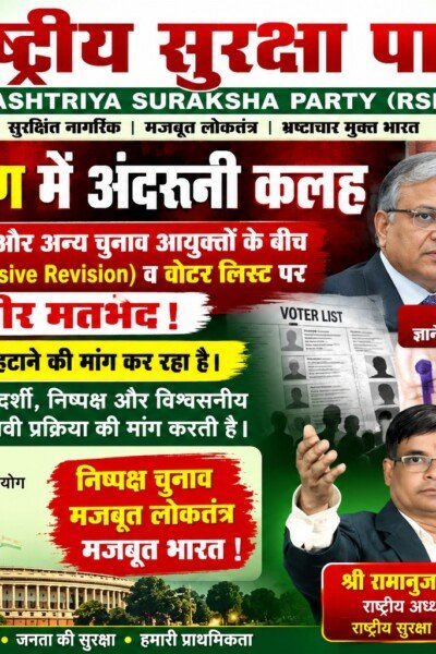 चुनाव आयोग में मतभेद का दावा, SIR और वोटर लिस्ट पर उठे सवाल?
