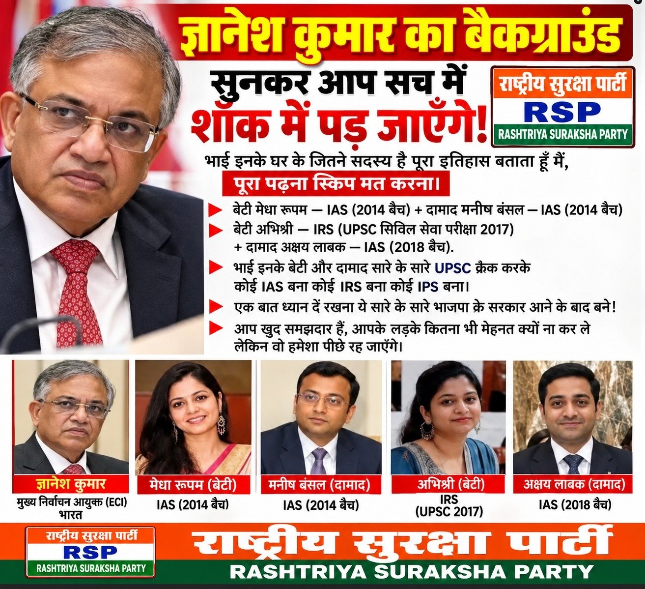 ज्ञानेश कुमार का बैकग्राउंड: परिवार और UPSC से जुड़े दावों पर चर्चा!