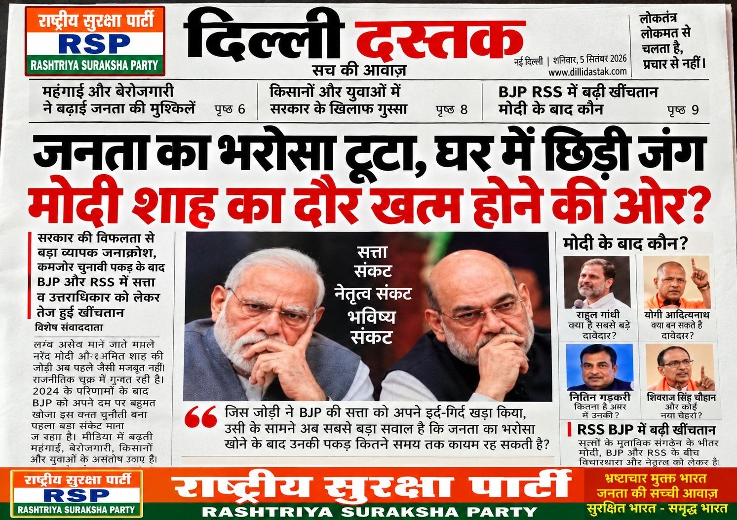 मोदी-शाह के दौर पर उठे सवाल, BJP-RSS में बढ़ी खींचतान!