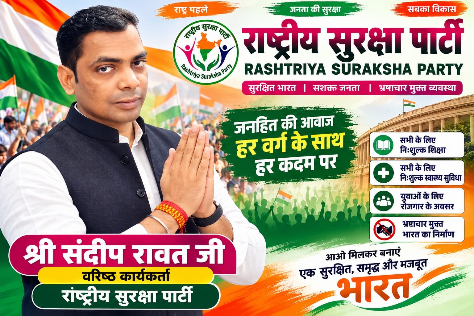 जनहित, शिक्षा, स्वास्थ्य और रोजगार का संदेश!