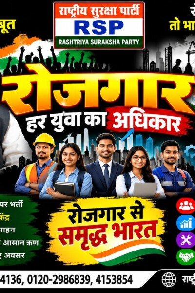 रोजगार हर युवा का अधिकार | रोजगार और कौशल विकास पर राष्ट्रीय सुरक्षा पार्टी का संदेश!
