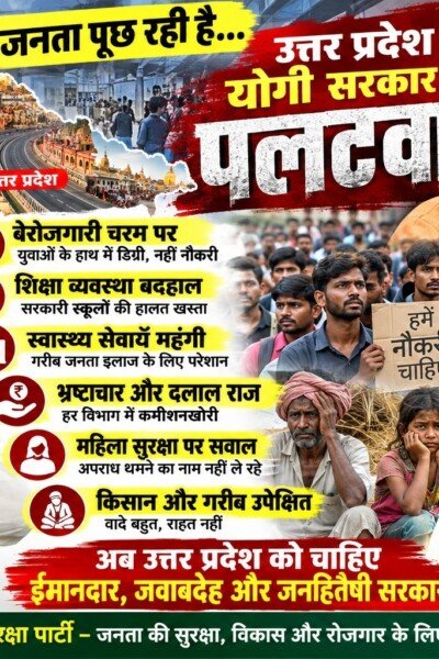 उत्तर प्रदेश में रोजगार, शिक्षा, महिला सुरक्षा और किसानों के अधिकारों पर उठे सवाल | राष्ट्रीय सुरक्षा पार्टी RSP