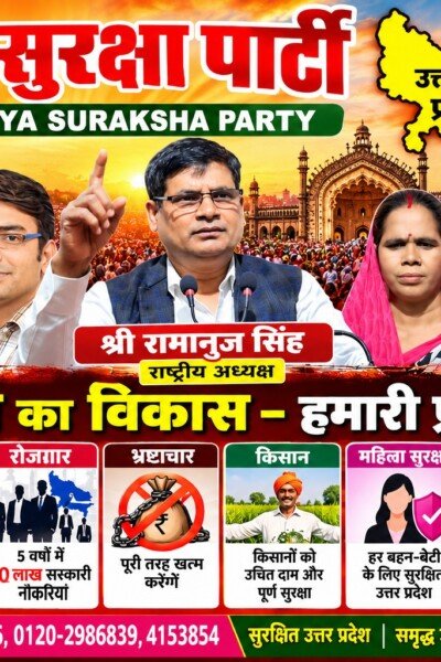 उत्तर प्रदेश का विकास – हमारी प्राथमिकता | राष्ट्रीय सुरक्षा पार्टी