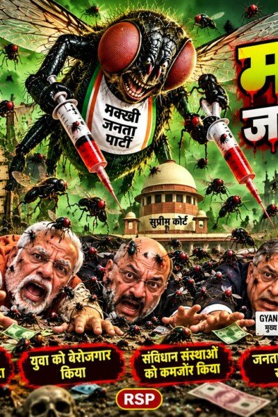 : मक्खी जनता पार्टी – भ्रष्टाचार, बेरोज़गारी और देश की बर्बादी पर तीखा राजनीतिक व्यंग्य
