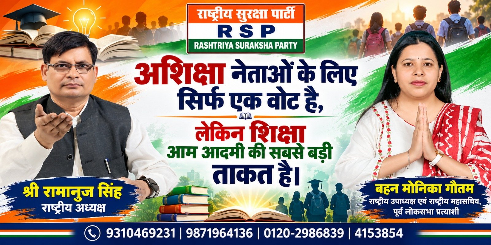 शिक्षा आम आदमी की सबसे बड़ी ताकत है | राष्ट्रीय सुरक्षा पार्टी (RSP)