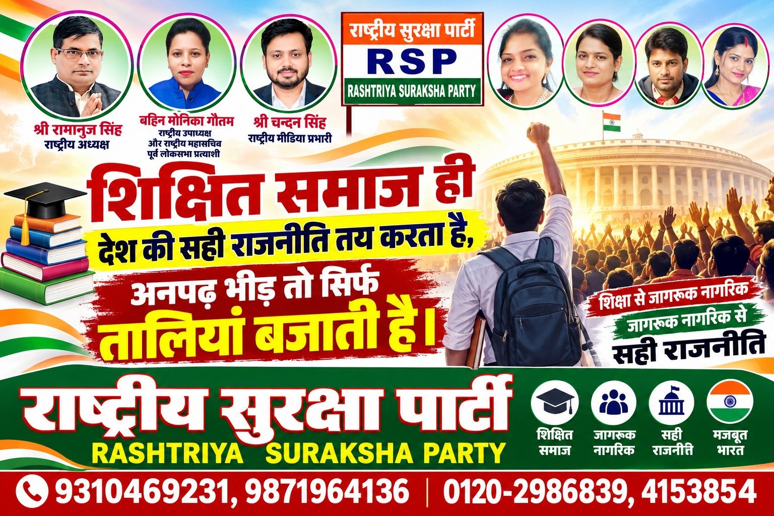 राष्ट्रीय सुरक्षा पार्टी (RSP) – शिक्षित समाज ही देश की सही राजनीति तय करता है!