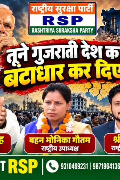 टूटने गुजराती देश का बंटाधार कर दिए! | राष्ट्रीय सुरक्षा पार्टी RSP