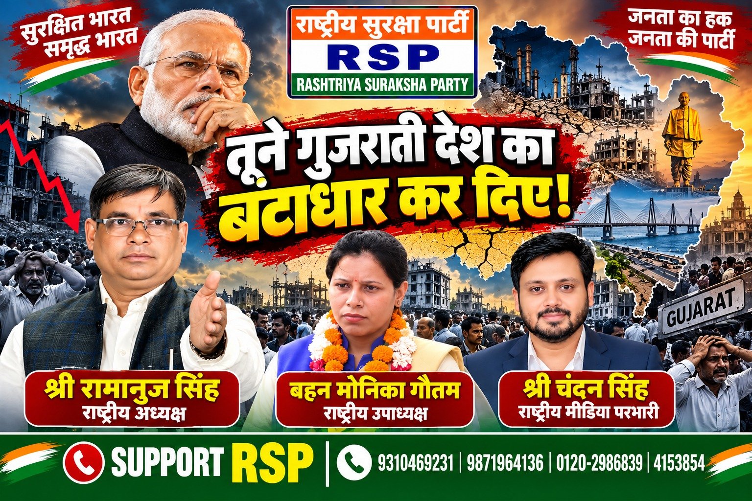 टूटने गुजराती देश का बंटाधार कर दिए! | राष्ट्रीय सुरक्षा पार्टी RSP