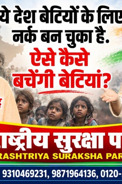 देश की बेटियों की सुरक्षा पर सवाल | राष्ट्रीय सुरक्षा पार्टी का संदेश