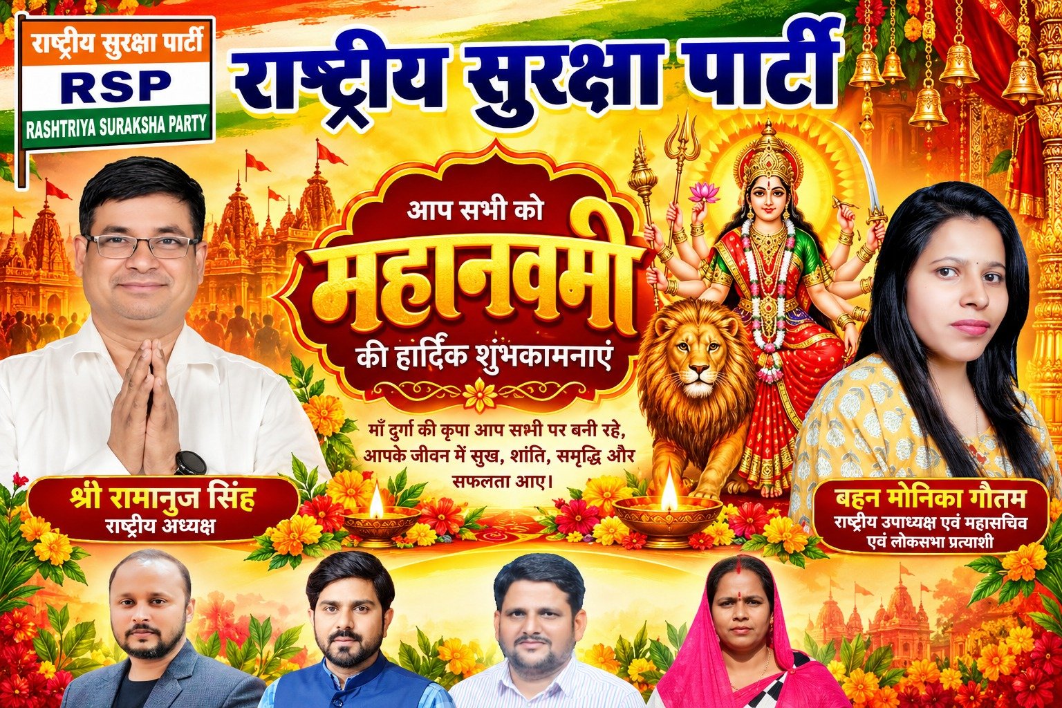 राष्ट्रीय सुरक्षा पार्टी की ओर से महानवमी की हार्दिक शुभकामनाएँ!