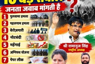 मोदी राज में 10 बड़े सवाल – राष्ट्रीय सुरक्षा पार्टी (RSP) ने उठाए जनहित के मुद्दे!