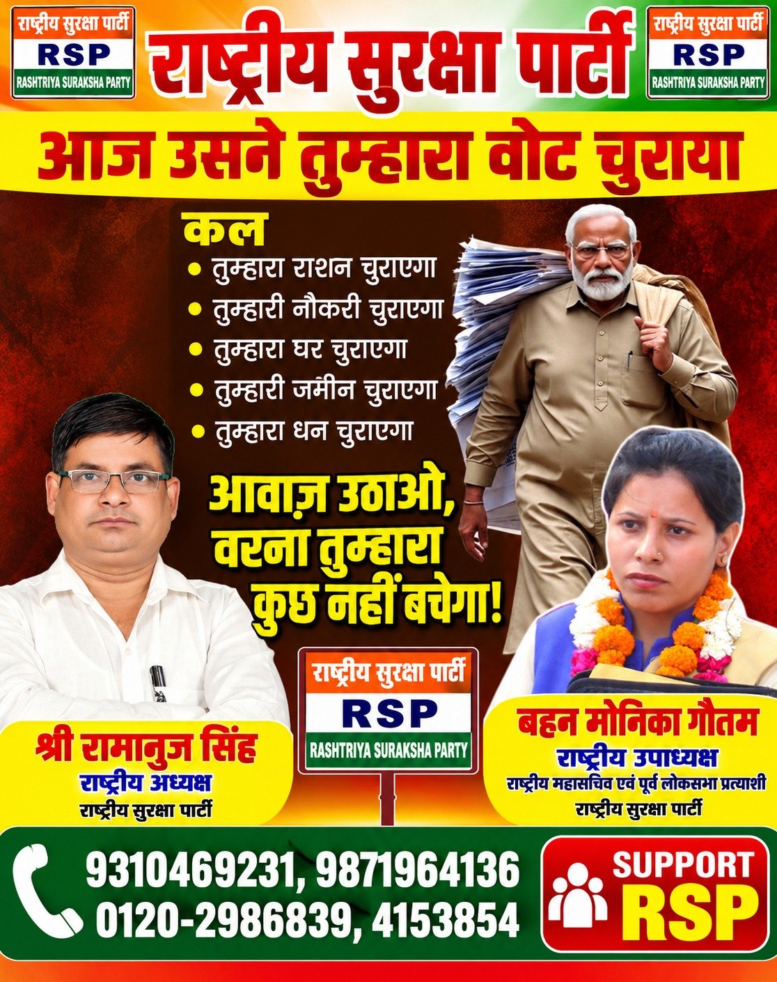 राष्ट्रीय सुरक्षा पार्टी (RSP) का जनजागरण अभियान – जनता के अधिकारों और सुरक्षा की आवाज़